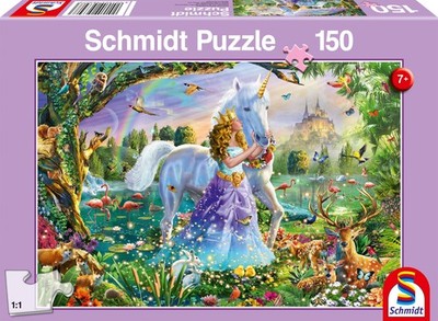 Schmidt   Princess Unicorn and Castle - 150 -Piece   Children's Puzzle   Ages 7+