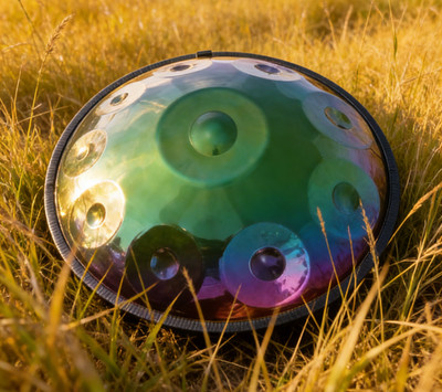 handmade 22'' Handpan Drum 10 Notes 440Hz Steel Drum with Bag Stand as gift