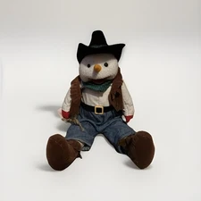 PBC International Musical Dancing Cowboy Snowman Plush Toy NWT