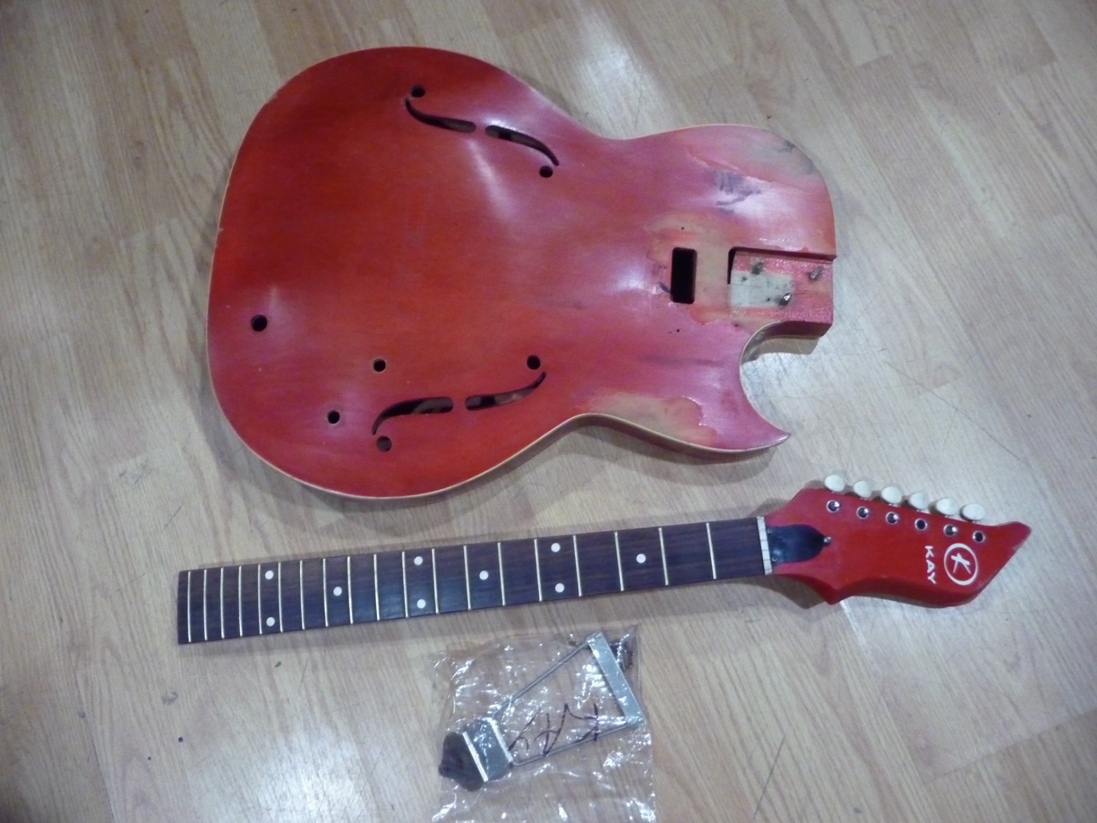 VINTAGE  KAY ac / el  archtop guitar BODY  / parts  PARTS REPAIR PROJECT