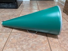 Vintage Megaphone Memorabilia Green Football Riveted Cheerleader 22 RARE