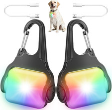 Dog Collar Light 2 Pack, Dog Lights for Night Walking 4 Modes, Waterproof Dogs L