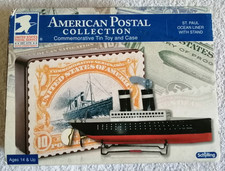 AMERICAN POSTAL COLLECTION - ST PAUL OCEAN LINER - COMMEMORATIVE TIN TOY & CASE