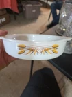 Anchor Hocking Fire King Wheat Pattern 8" Vintage Casserole Dish