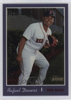 2019 Topps Heritage Hot Box Chrome Purple Refractor Rafael Devers #THC-163 6m1
