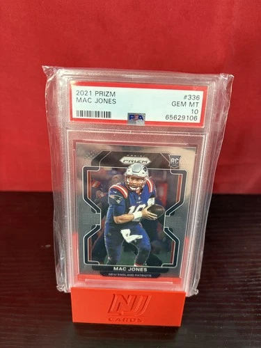 MAC JONES \*PSA 10\* 2021 Panini Prizm Rookie - Base - GEM MT #336 RC Patriots