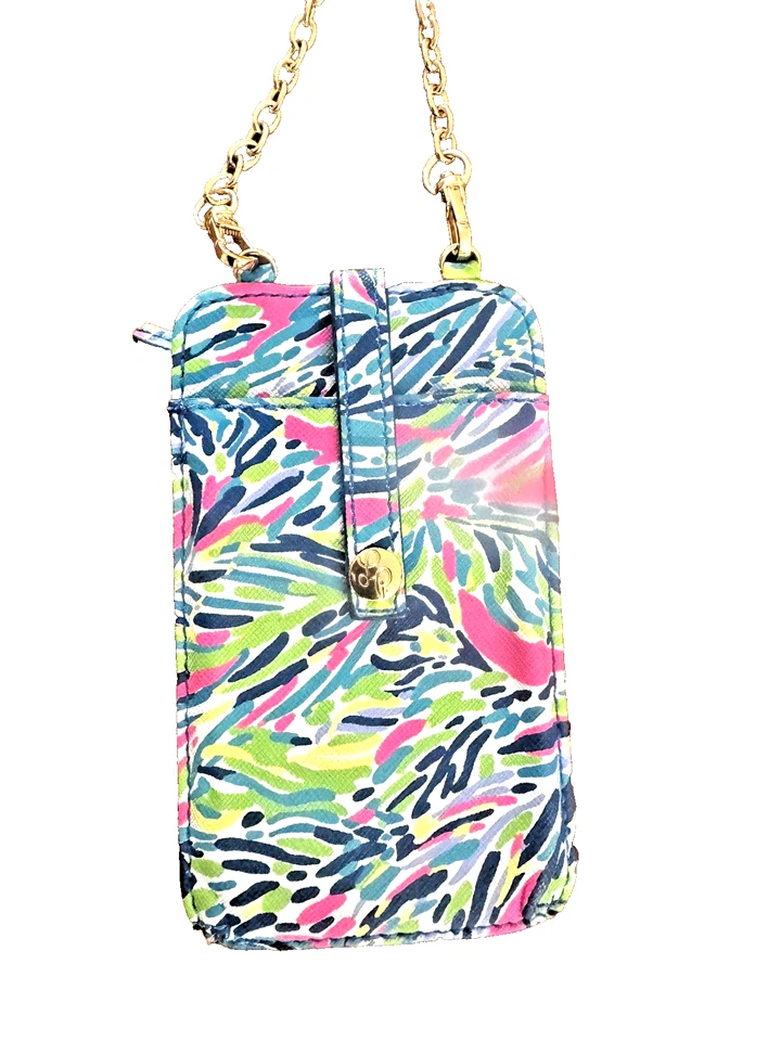 Bolsa de identificación de teléfono celular de viaje LILLY PULITZER con cadena Foto 4 de 4