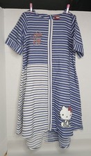 Hello Kitty Rare Size 9-10 Youth Dress Striped Blue Good Preowned Condition