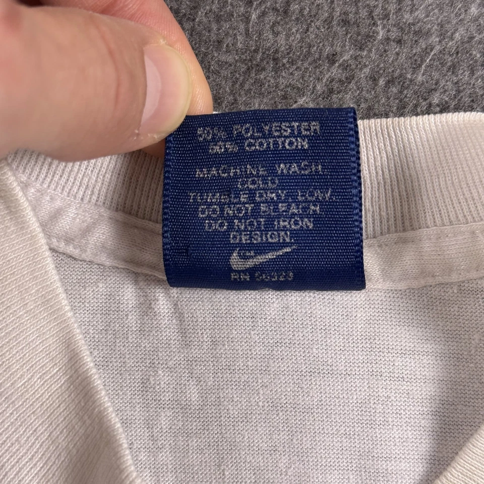 Vintage Nike Shirt Boys Medium White Flamingo Palm Trees Graphic Tee 90s Rare - Image 4 of 4