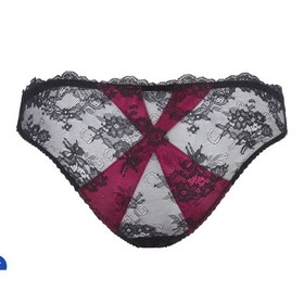 AGENT PROVOCATEUR MADDY Black & Fuchsia 3 Piece Lingerie Set 34D/3/3