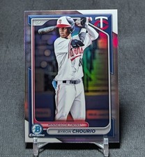 Byron Chourio Chrome Refractor Rookie RC 2024 Bowman Draft Card #BDC-191 Twins