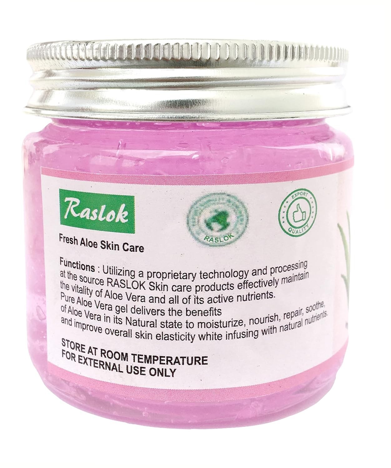 Organic Aloe Vera Gel with Rose – Pure Natural Moisturizer for Face, Skin & Hair