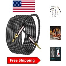 20FT 5-Pack Braided 3.5mm Male to Male Aux Cable for Superior Sound Quality