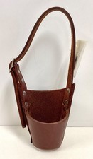 Adjustable Large Leather Dog Muzzle With Tags Made In USA