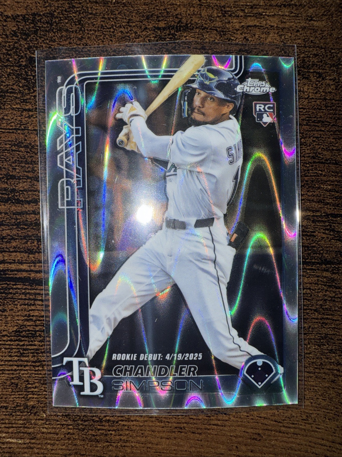 2025 Topps Chrome Update-#USC17 Chandler Simpson (RC) Debut Raywave Refractor