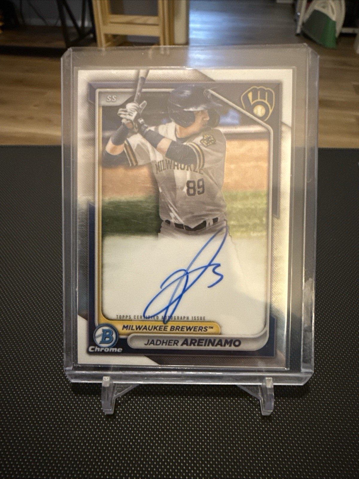 Jadher Areinamo 2024 Bowman Chrome Autograph #CPA-JA Brewers