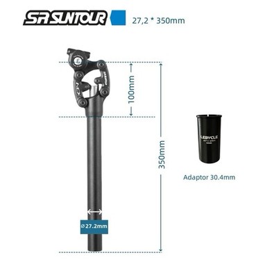 SR Suntour SP12-NCX   27.2    30.4/350mm Federsattelstütze-Suspension Seat Post