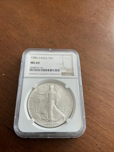 1986 American Silver Eagle Coin NGC MS69