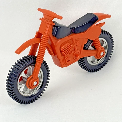 Vintage Tonka Motorcycle Dirt Bike Hong Kong Orange with Black Seat