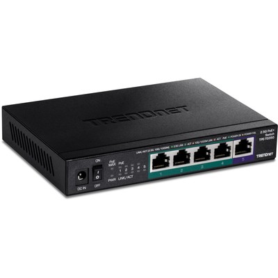 5-Port Unmanaged 2.5G PoE+ Switch, Fanless, Compact Desktop Design, Metal Hou...
