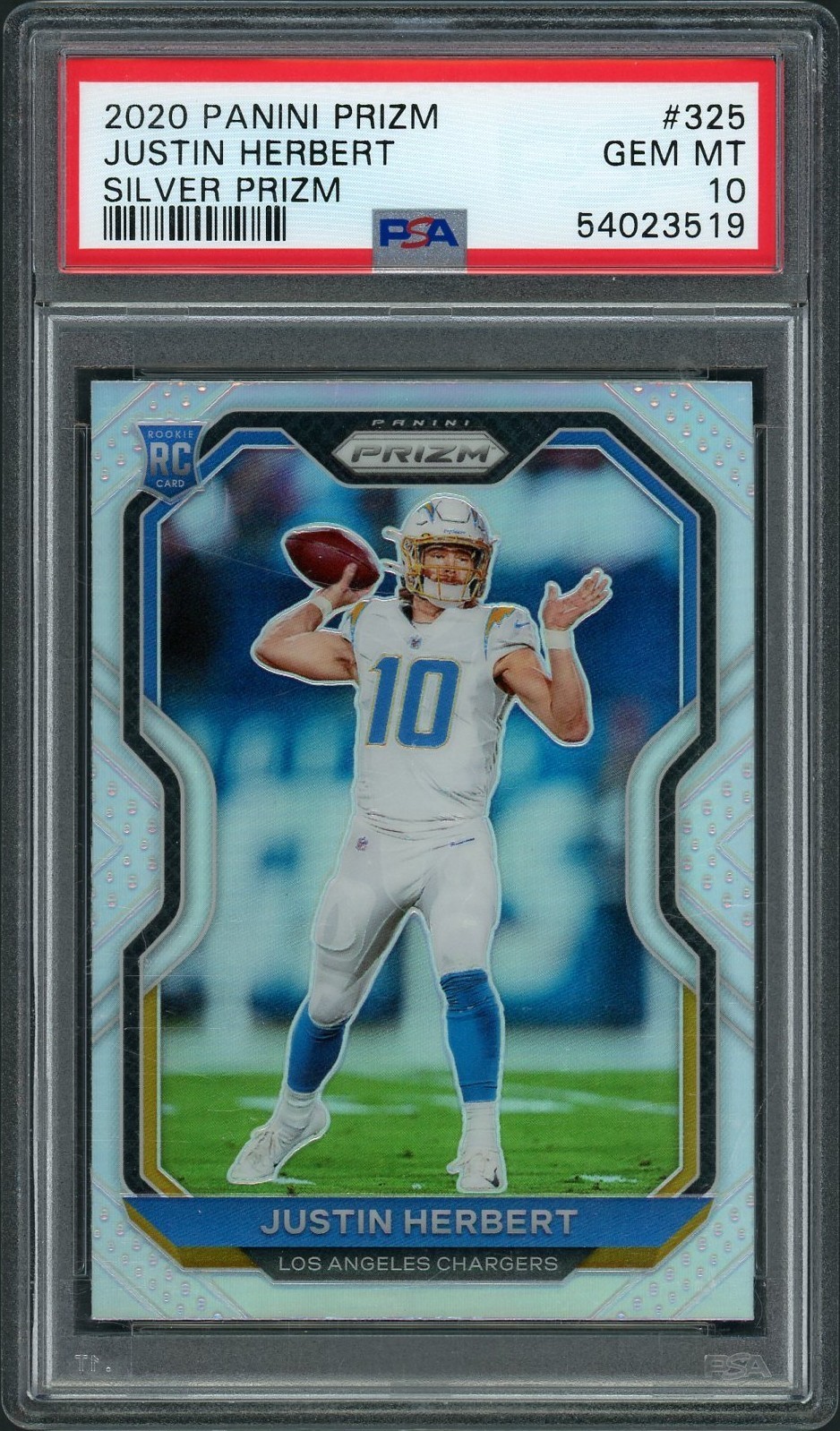 Justin Herbert Panini Prizm #325 Silver