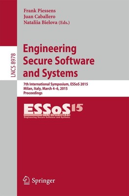 Engineering Secure Software and Systems Frank Piessens