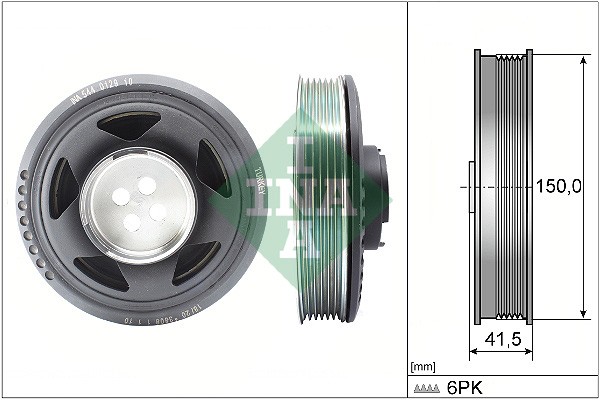 Poulie de vilebrequin INA 544 0129 10 pour réparation distribution sur BMW et MINI