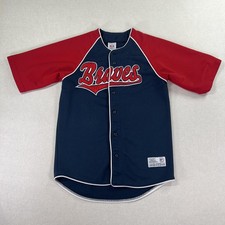 Atlanta Braves Jersey Mens M Blue Red MLB Baseball True Fan Jeff Francoeur 7