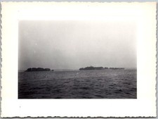 Vtg Snapshot Islands in Lake Water Landscape Scenic View 1930s