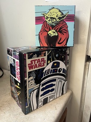Star Wars Nesting Box Set of 2 R2-D2 & Yoda Designs Lidded Stackable