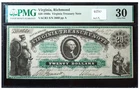 1860's $20 Virginia Treasury Note PMG30
