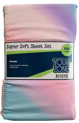 Your Zone Kids Super Soft Set Set Full Multicolor Ombre Design - 4-Piece Set