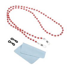 Eyeglass Chains for Women, Stylish Glasses Chain Sunglass Beaded String Red