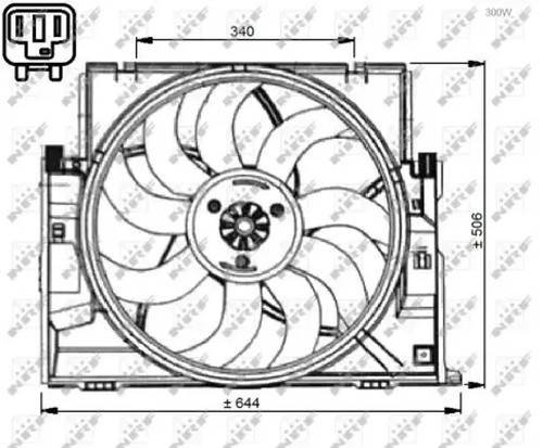Kühlerventilator Einfachlüfter 47735 NRF für BMW MERCEDES-BENZ AUDI - Bild 3 von 9