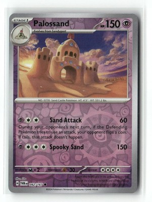 Palossand 092/167 Common Twilight Masquerade Pokemon Reverse Holo Near Mint