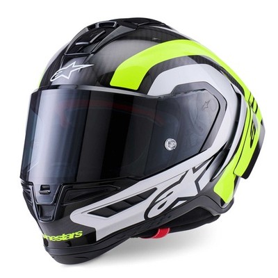 Alpinestars Supertech R10 ARIUS Motorrad Rennhelm (schwarz/silber/gelb fluo