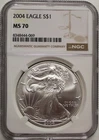 Photo of a 2004 American Silver Eagle from an eBay listing that sold on Jul 20, 2026