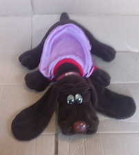 Vintage 1985 Tonka Pound Puppy Large 18" Chocolate Dark Brown Collar  Jacket