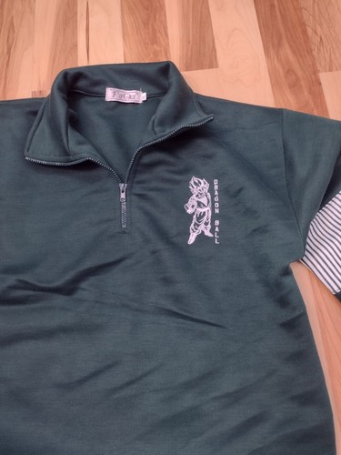 Fu Chu Youth Sweatsuit Small Dragon Ball Dark Green & White Pin Stripe Detail - Picture 4 of 12