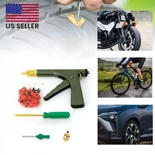 Tire Plugger Tubeless Tire Wheel Repair Gun Kit Mushroom Plug Probe Nozzle US