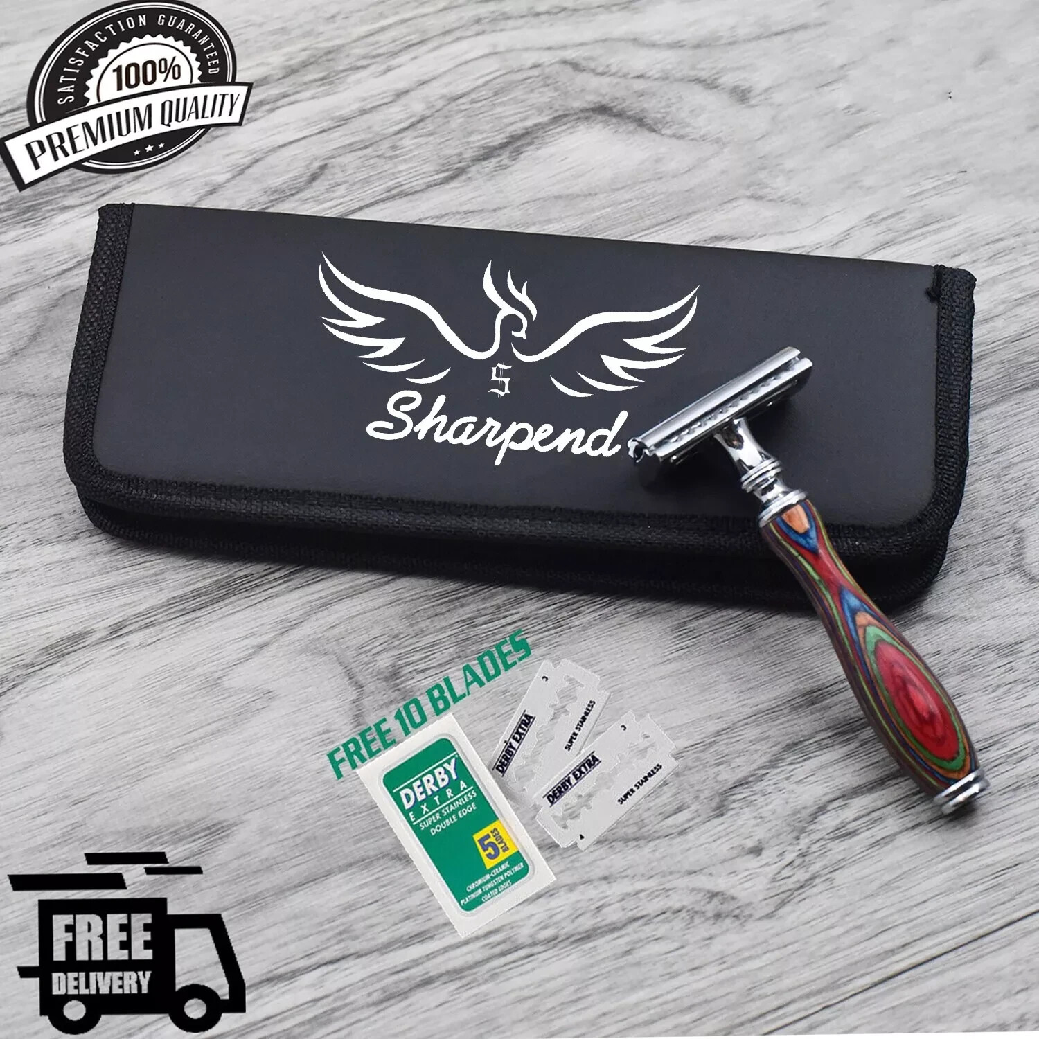 , Double Edge Razor Prime, German Stainless 10 Razor Blades