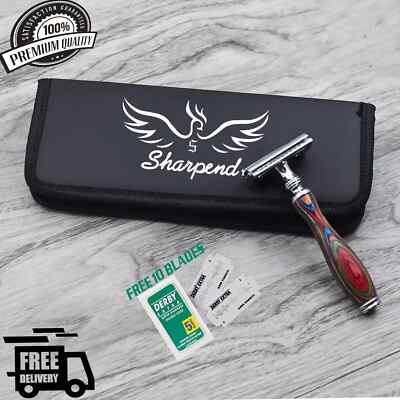 Sharpend Safety Razor, Double Edge Razor Prime, German Stainless 10 Razor Blades