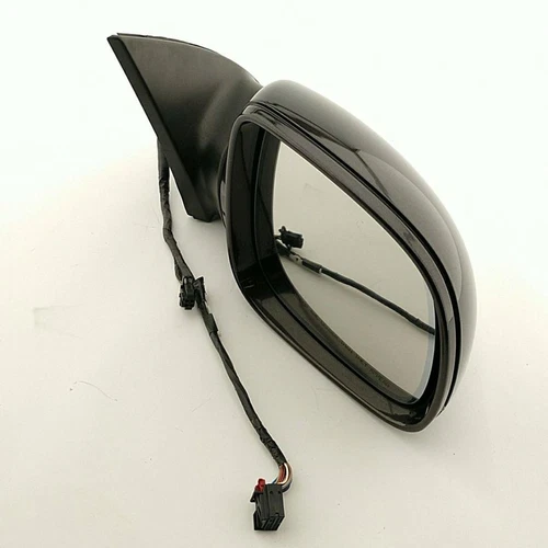 OEM Side View Door Mirror For Audi Q7 Right Blk-Text Gry-Cvr Pwr Crack