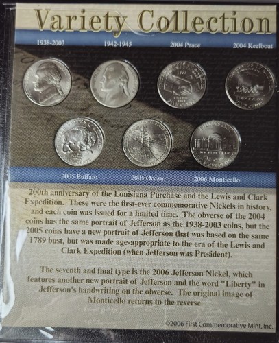 Jefferson Nickel Variety Collection First Commemorative Mint - Bild 1 von 3