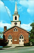 Postcard Congregational Church Brandon Vermont Photo Tommy Lee  Knappe  {y}