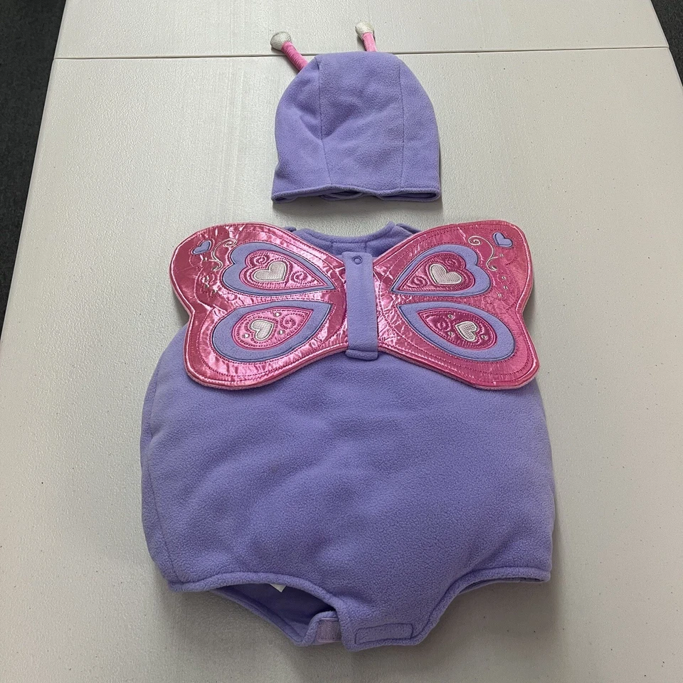 Happy Halloween Place Butterfly Costume Girls 0-6 Mth Purple/Pink Padded - Image 3 of 3