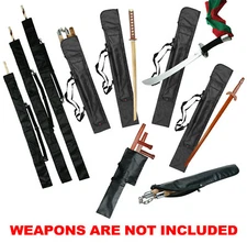 Weapon Carrying Case Tonfa Tai Chi Broad Sword Nunchaku Three Section Bo Staff 