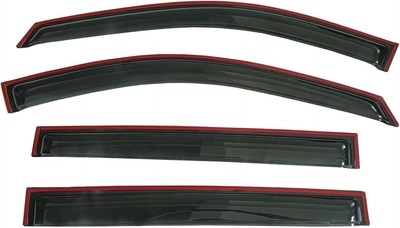 inchannel For Silverado/Sierra 1500 Crew Cab 19-24 Rain Guards Deflector Smoke