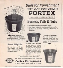 Fortex Enterprises Cowboy Buckets Horse Feeders Vintage Magazine Print Ad