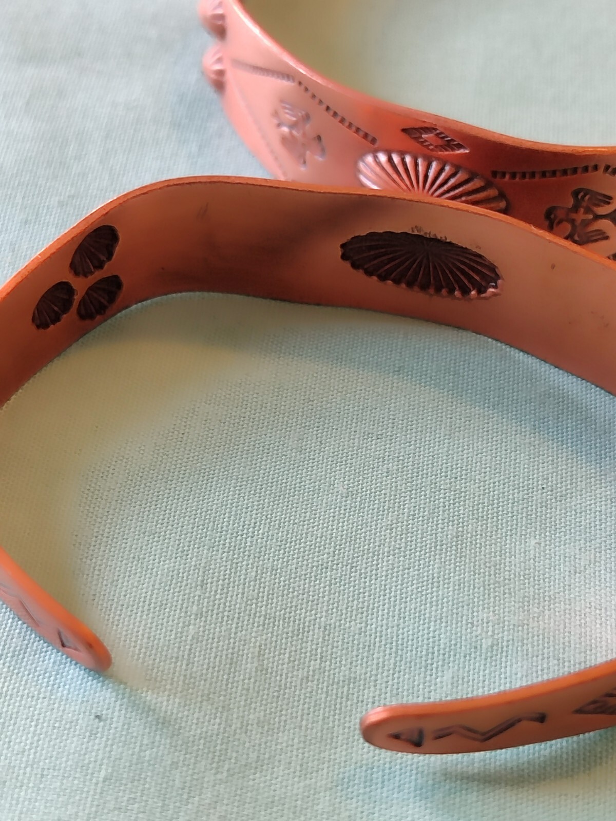 Signed WCMO Solid Copper Cuff Bracelets Southwest… - image 4